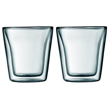Bodum CANTEEN Glas 0.1 Liter, 2 Stück, doppelwandig Bodum CANTEEN Glas 0.1 Liter, 2 Stück, doppelwandig