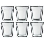 Bodum CANTEEN Glas 0.1 Liter Set, 6 Stück, doppelwandig