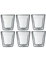 Bodum CANTEEN Glas 0.1 Liter Set, 6 Stück, doppelwandig