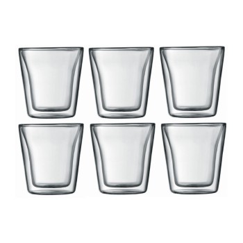 Bodum CANTEEN Glas 0.1 Liter Set, 6 Stück, doppelwandig Bodum CANTEEN Glas 0.1 Liter Set, 6 Stück, doppelwandig