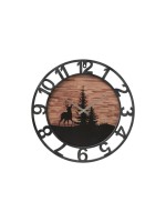 Boltze Wanduhr Ludwig, Analog, exkl. 1xAA Batterie, D: 45cm, MDF