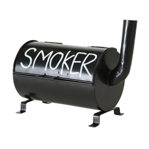 Sturmaschenbecher Smoker, H 17, cm, L 20 cm, Eisen, Schwarz