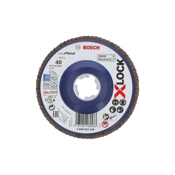 BOSCH X-LOCK Faecherscheibe 125 mm, Körnung K40, 10 Stück BOSCH X-LOCK Faecherscheibe 125 mm, Körnung K40, 10 Stück