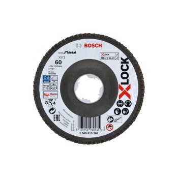 Bosch Professional Fächerschleifscheibe, Ø125mm, K 60, X571, Best for Metal, 1Stück Bosch Professional Fächerschleifscheibe, Ø125mm, K 60, X571, Best for Metal, 1Stück