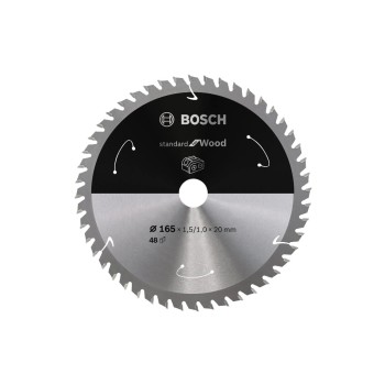 Bosch Professional Kreissägeblatt Standard, for Wood 165 x 1.5 x 20, Z 48