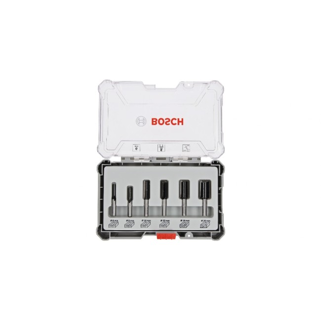 Bosch Professional 6-tlg. Nutfräser-Set, 6-mm-Schaft Bosch Professional 6-tlg. Nutfräser-Set, 6-mm-Schaft