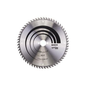 Bosch Professional Kreissägeblatt, Optiline Wood, 250x30x3,2mm, 60 Bosch Professional Kreissägeblatt, Optiline Wood, 250x30x3,2mm, 60
