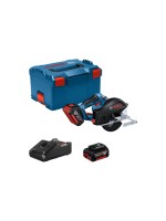 Bosch Professional Scie circulaire sans fil PRO GKM 18V-50 en L-BOXX/2 x batterie/chargeur