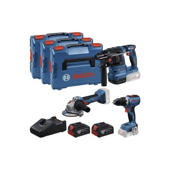 18V Set GSR + GBH + GWS + 2x GBA 5Ah, GAL 18V-40
