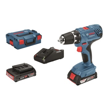BOSCH Professional GSR 18V-21 Kit, inkl. 2 x 2,0Ah Akku, L-Boxx 136