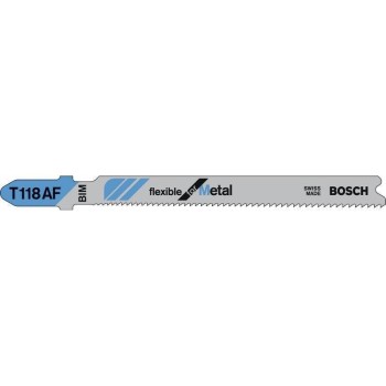 BOSCH Stichsägeblatt T118AF 2x, mit Einnockenschaft, for Metall BOSCH Stichsägeblatt T118AF 2x, mit Einnockenschaft, for Metall