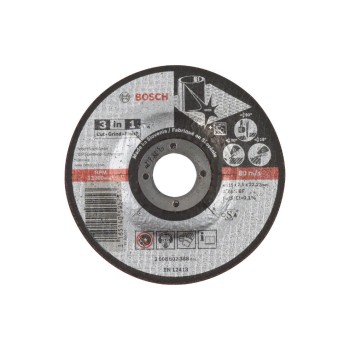 BOSCH 3-in1-Scheibe A 46 S BF 115mm, pour Metall et INOX BOSCH 3-in1-Scheibe A 46 S BF 115mm, pour Metall et INOX