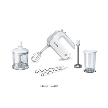 Bosch Handrührer MFQ4080, weiss / silber, Set, 500 Watt Bosch Handrührer MFQ4080, weiss / silber, Set, 500 Watt