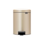 Brabantia NewIcon Treteimer 5 Liter, Champagne, Inhalt 5 Liter