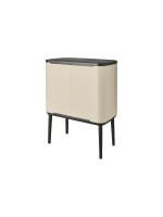 Brabantia Bacs de recyclage Bo Touch Bin 36 l, Beige clair