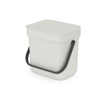 Brabantia Seau à compost Sort & Go 3 l, Gris clair
