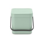 Brabantia Sort & Go Abfallbehälter, Inhalt 6 Liter, Jade Green
