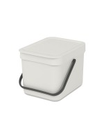 Brabantia Seau à compost Sort & Go 6 l, Gris clair