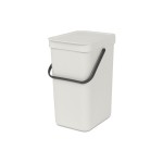 Brabantia Bacs de recyclage Sort & Go 12 l, Gris clair