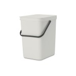 Brabantia Sort & Go Recyclingbehälter, Inhalt 25 Liter, Light Grey