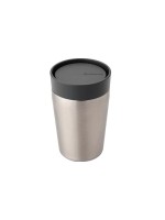 Brabantia Thermobecher Make & Take 0.2L, Edelstahl, Dark Grey, 6-8 Stunden heiss