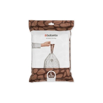 Brabantia Sac à ordures ménagères PerfectFit L 40-45 l, 40 Pièce/s