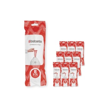 Brabantia Sac à ordures ménagères PerfectFit B 5 l, 200 Pièce/s