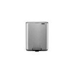 Brabantia Treteimer Bo 12 Liter, Matt Steel Fingerprint Proof (FPP)