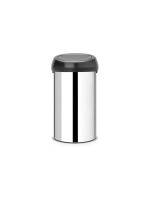 Brabantia Poubelle touch Bin 60 l, Noir/Argenté