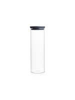 Brabantia Glasdose 1.9 Liter, stapelbar, Deckel Dark Grey