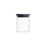 Brabantia Glasdose 0.7 Liter, stapelbar, Deckel Dark Grey