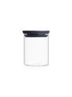 Brabantia Glasdose 0.7 Liter, stapelbar, Deckel Dark Grey