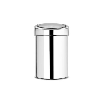 Brabantia Poubelle touch Boîte à boutons 3 l, acier brillant