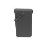 Brabantia Sort & Go Abfallbehälter, Inhalt 16 Liter, grey