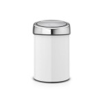 Brabantia Poubelle touch Boîte à boutons 3 l, blanc