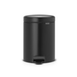 Brabantia NewIcon Treteimer 5 Liter, Matt Black, Inhalt 5 Liter