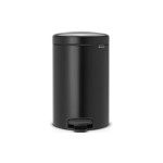 Brabantia NewIcon Treteimer 12 Liter, Matt Black, Inhalt 12 Liter