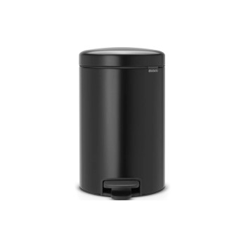 Brabantia Poubelle à pédale NewIcon 12 l, noir mat