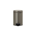 Brabantia NewIcon Treteimer 3 Liter, Platinum, Inhalt 3 Liter