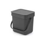 Brabantia Seau à compost Sort & Go 3 l, Gris