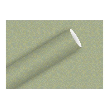 B+C Geschenkpapier Minidots Salbei, Grösse 70 cm x 2 m, 80 gm2