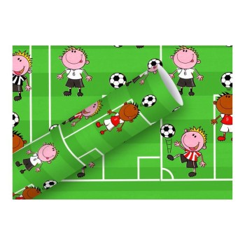 B+C Geschenkpapier Fussball, 80g/m2, 70cm x 2 m