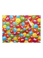 Braun + Company Papier cadeau Just Smileys 80 g/m², multicolore, 70 cm x 2 m