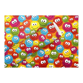 B+C Geschenkpapier Just Smileys, 80g/m2, 70cm x 2 m