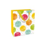 Braun + Company Sac cadeau Happy Smileys 18 x 21 x 8 cm, Multicolore
