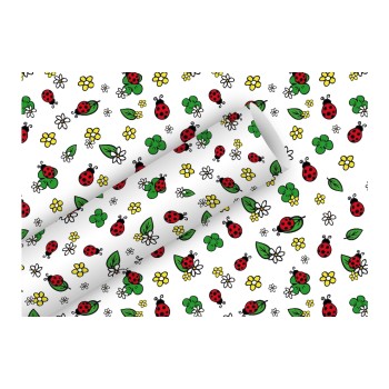 B+C Geschenkpapier 2 m x 70 cm, So lucky weiß, 70 gm2