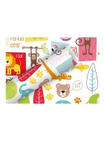 Braun + Company Papier cadeau Little Zoo 2 m x 70 cm