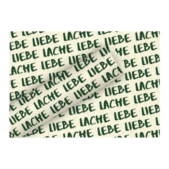 B+C Geschenkpapier 1.5 m x 70 cm, By Nature Gras Lebe,Liebe grün, 80 gm2