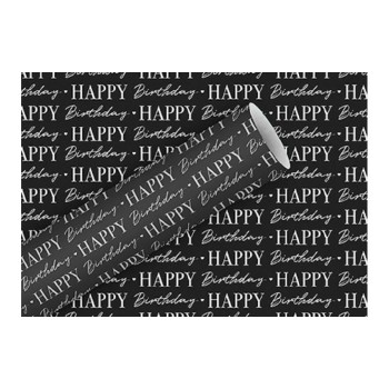 B+C Geschenkpapier 2 m x 70 cm, HBy Nature Kraft ws.Graphic Bi., 70gm2