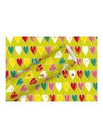 B+C Geschenkpapier 2 m x 70 cm, Heart Birthday lime, 70gm2